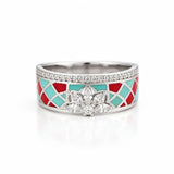 Teardrop Glow Ring in Silver