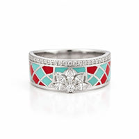 Teardrop Glow Ring in Silver