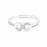 Little infinity shaped ring in silver