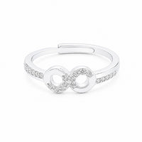 Little infinity shaped ring in silver