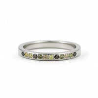 Bold gemstone contrast ring in Silver