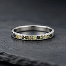 Bold gemstone contrast ring in Silver