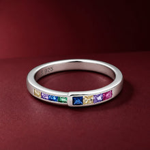 Arden Square Colourful Ring in Silver