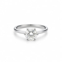 Round-cut Women`s Ring in Silver
