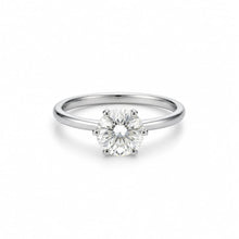 Round-cut Women`s Ring in Silver