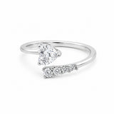 Silver Heart Radiance Women`s Ring