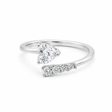 Silver Heart Radiance Women`s Ring