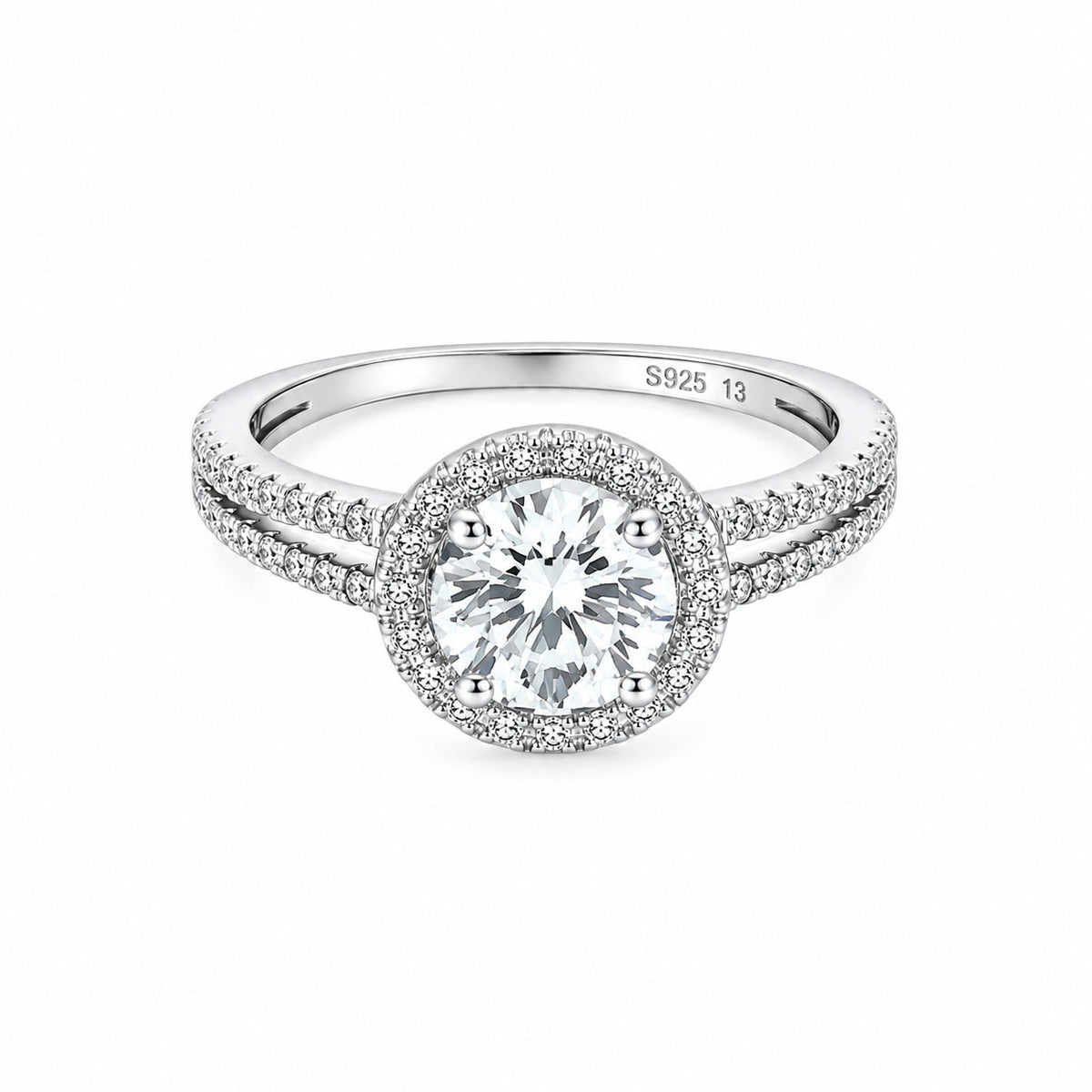 Halo Grace Women`s Ring in Silver