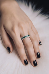 Oceanic Flow Women`s Ring in Silver