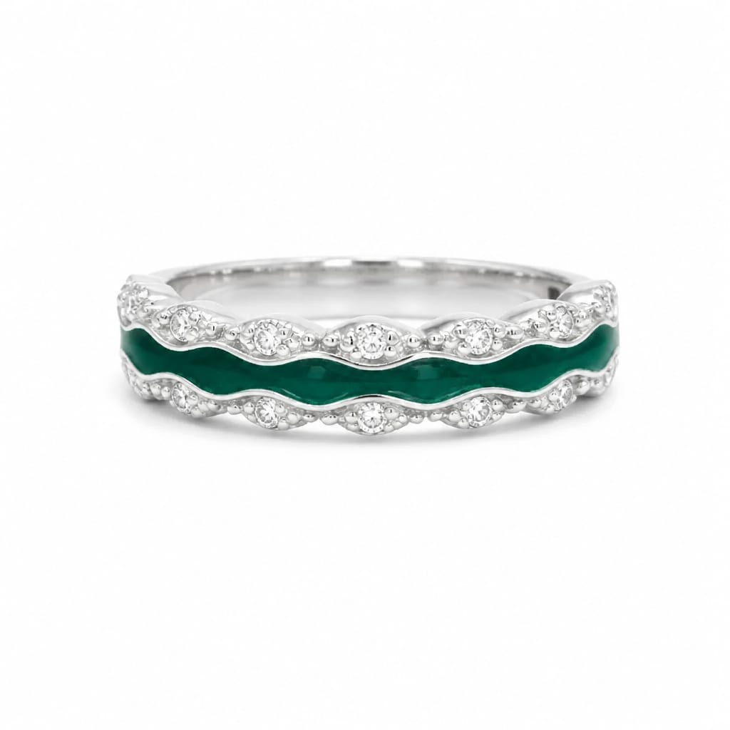 Oceanic Flow Women`s Ring in Silver
