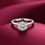 Centred stone Women`s Ring in Silver