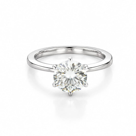 Centred stone Women`s Ring in Silver