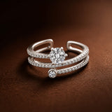 Silver Starlight Shine Women`s Ring
