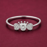 Silver Royal Bow Women`s Ring