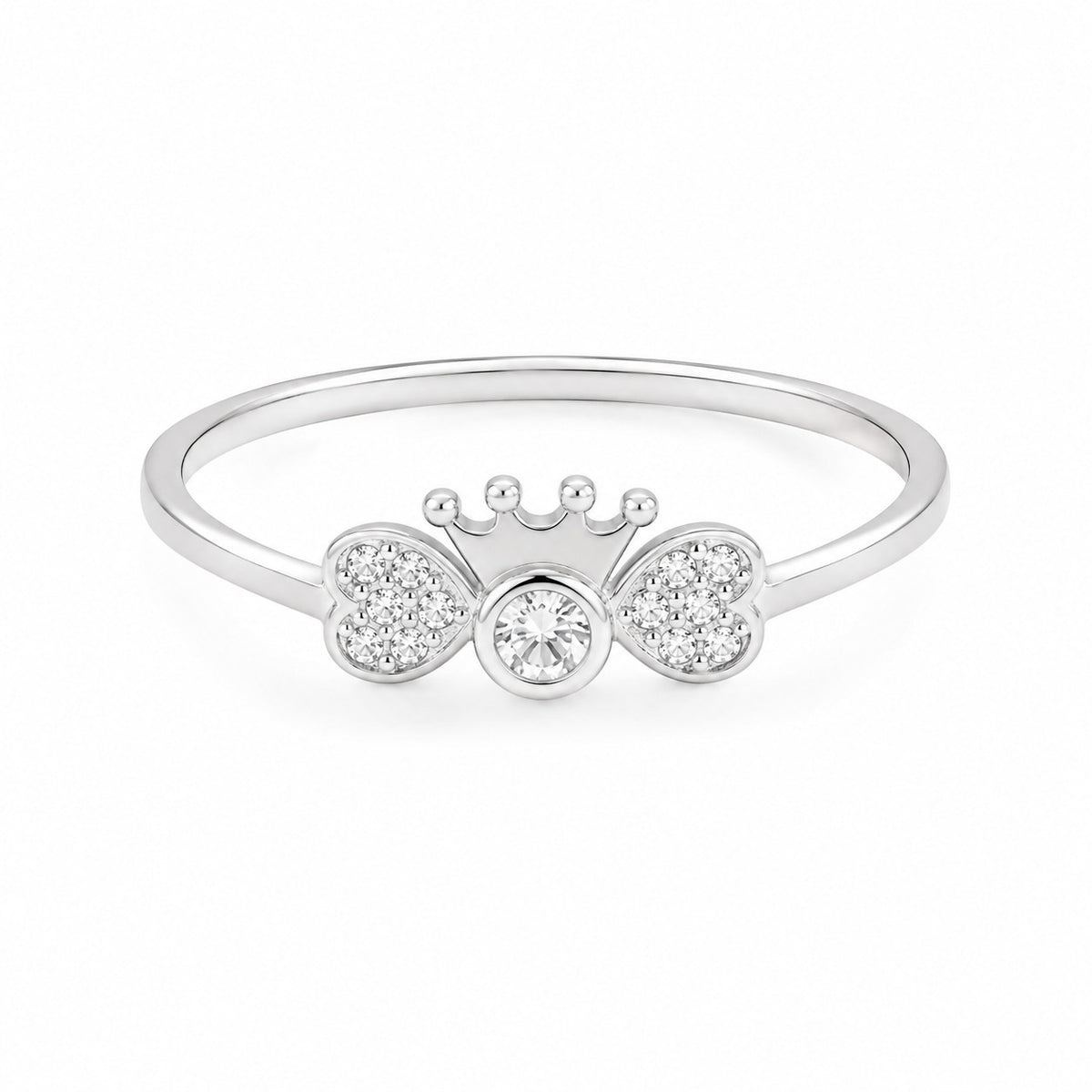 Silver Royal Bow Women`s Ring