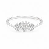 Silver Royal Bow Women`s Ring
