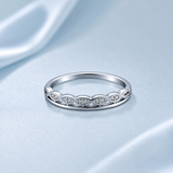 Marquise-cut pattern Women`s ring in Silver
