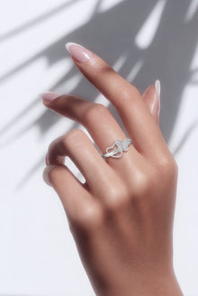 Butterfly Crystal Ring in Silver