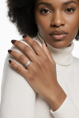 Sparkling Women`s ring in silver