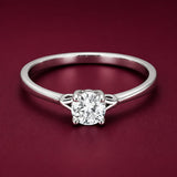 Crystal Rise ring in silver