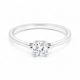 Crystal Rise ring in silver