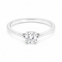 Crystal Rise ring in silver