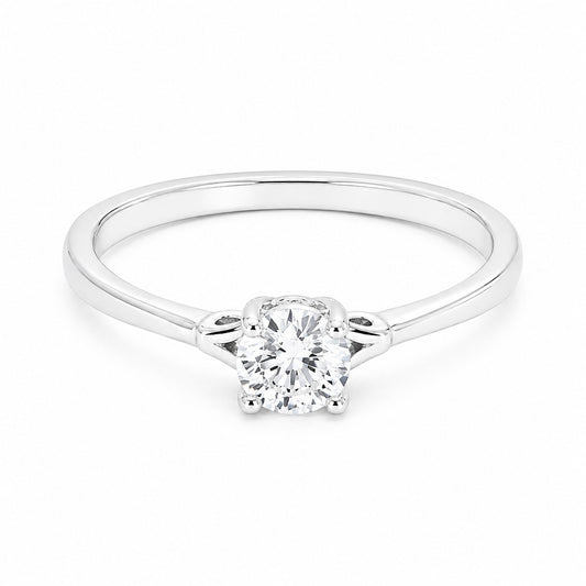 Crystal Rise ring in silver