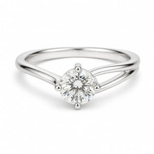 Crystal Beam ring in Silver