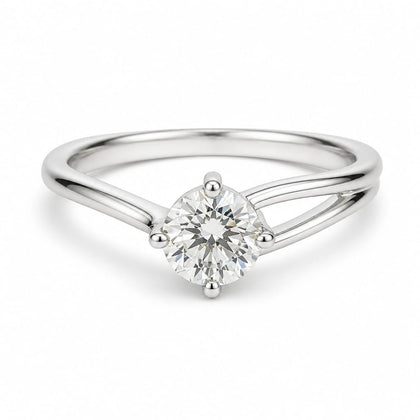 Crystal Beam ring in Silver