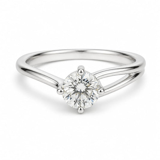 Crystal Beam ring in Silver