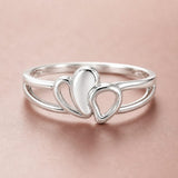 Heart Gleam ring in silver