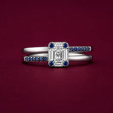 Sapphire Glow Ring in Silver
