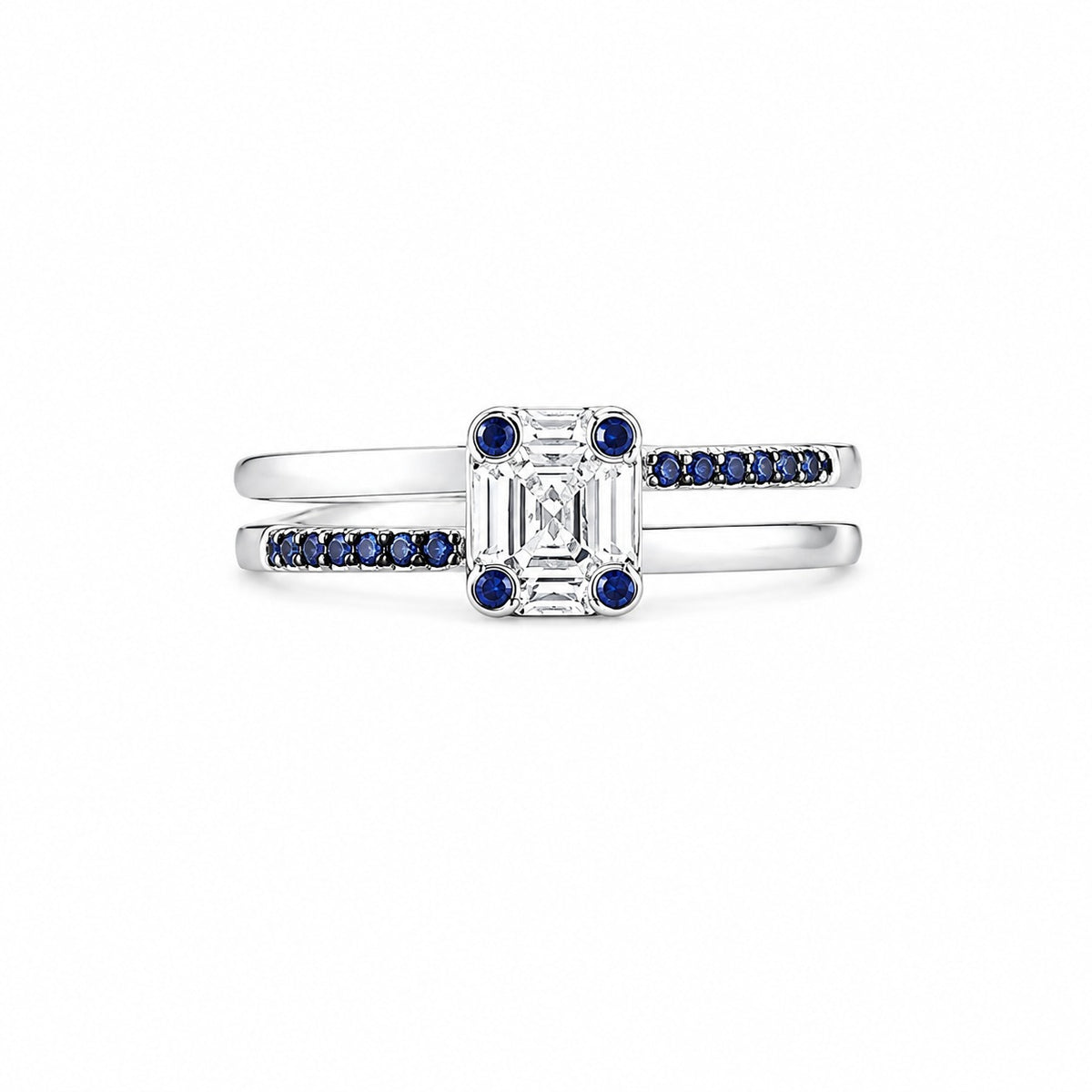 Sapphire Glow Ring in Silver
