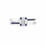 Sapphire Glow Ring in Silver