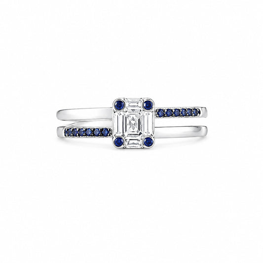 Sapphire Glow Ring in Silver