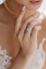 Silver Radiant vibe Women`s ring