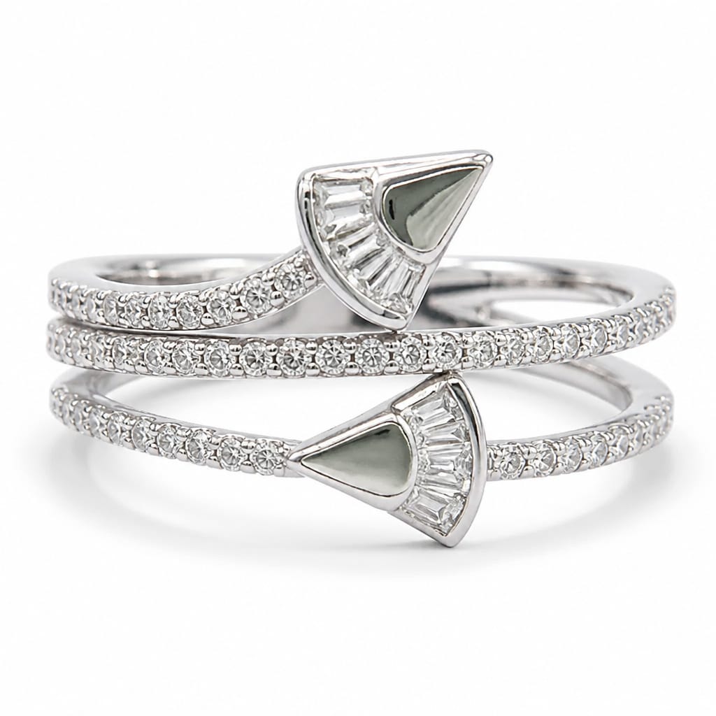 Silver Radiant vibe Women`s ring