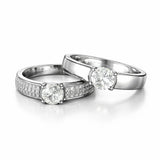 Silver Timeless Promise Couple Rings