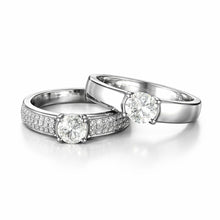 Silver Timeless Promise Couple Rings