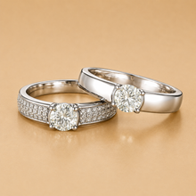 Silver Timeless Promise Couple Rings