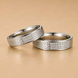 Silver Spark Couple Ring