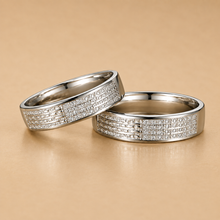 Silver Spark Couple Ring
