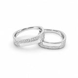 Silver Prism Unity Couple Rings