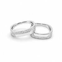 Silver Prism Unity Couple Rings