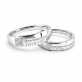 Silver Forever Love Couple Ring