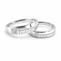 Silver Forever Love Couple Ring