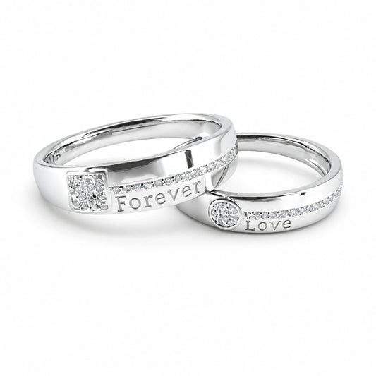 Silver Forever Love Couple Ring