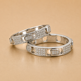 Silver Eternal Spark Duo Couple ring