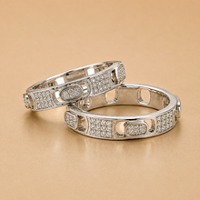 Silver Eternal Spark Duo Couple ring