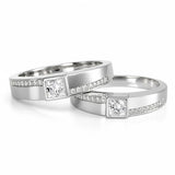 Silver Radiance Union Couple Ring
